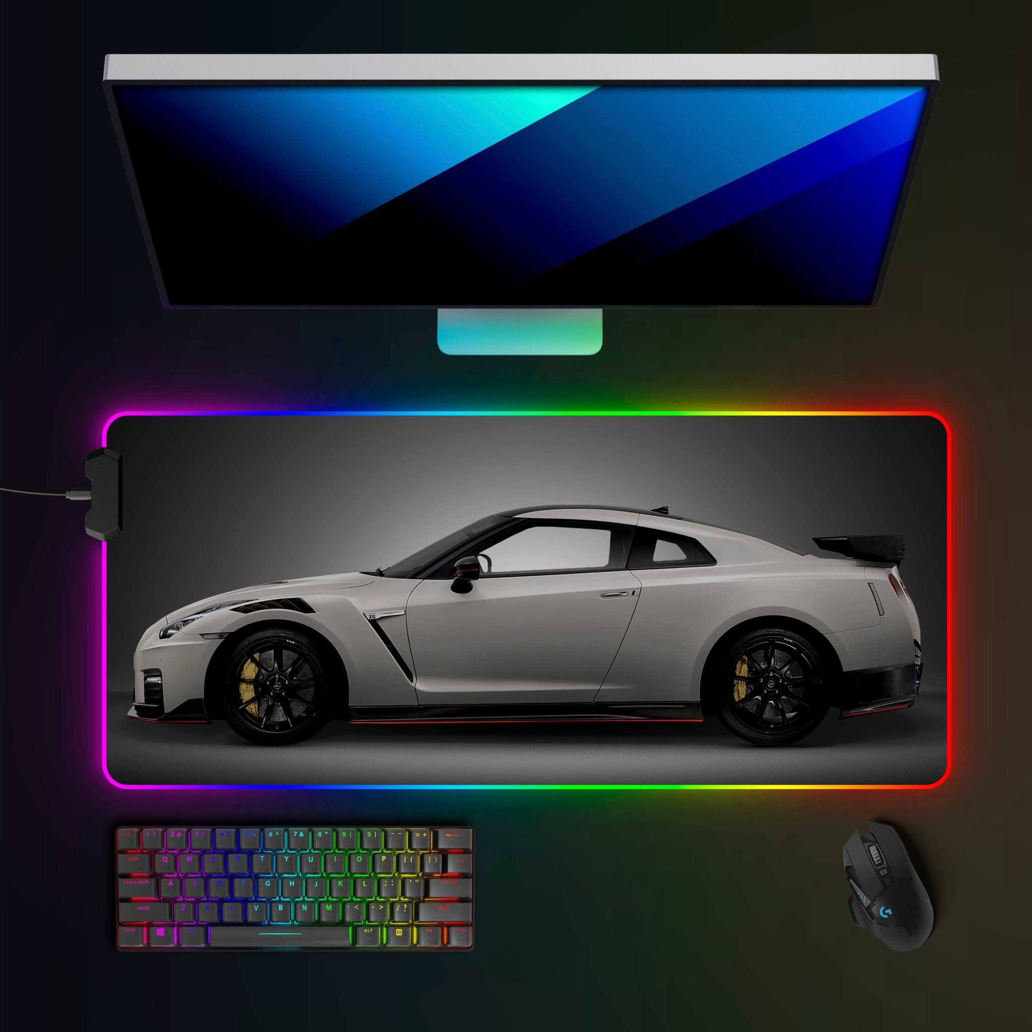 Nissan GT - R R35 RGB Mousepad - car - artistry
