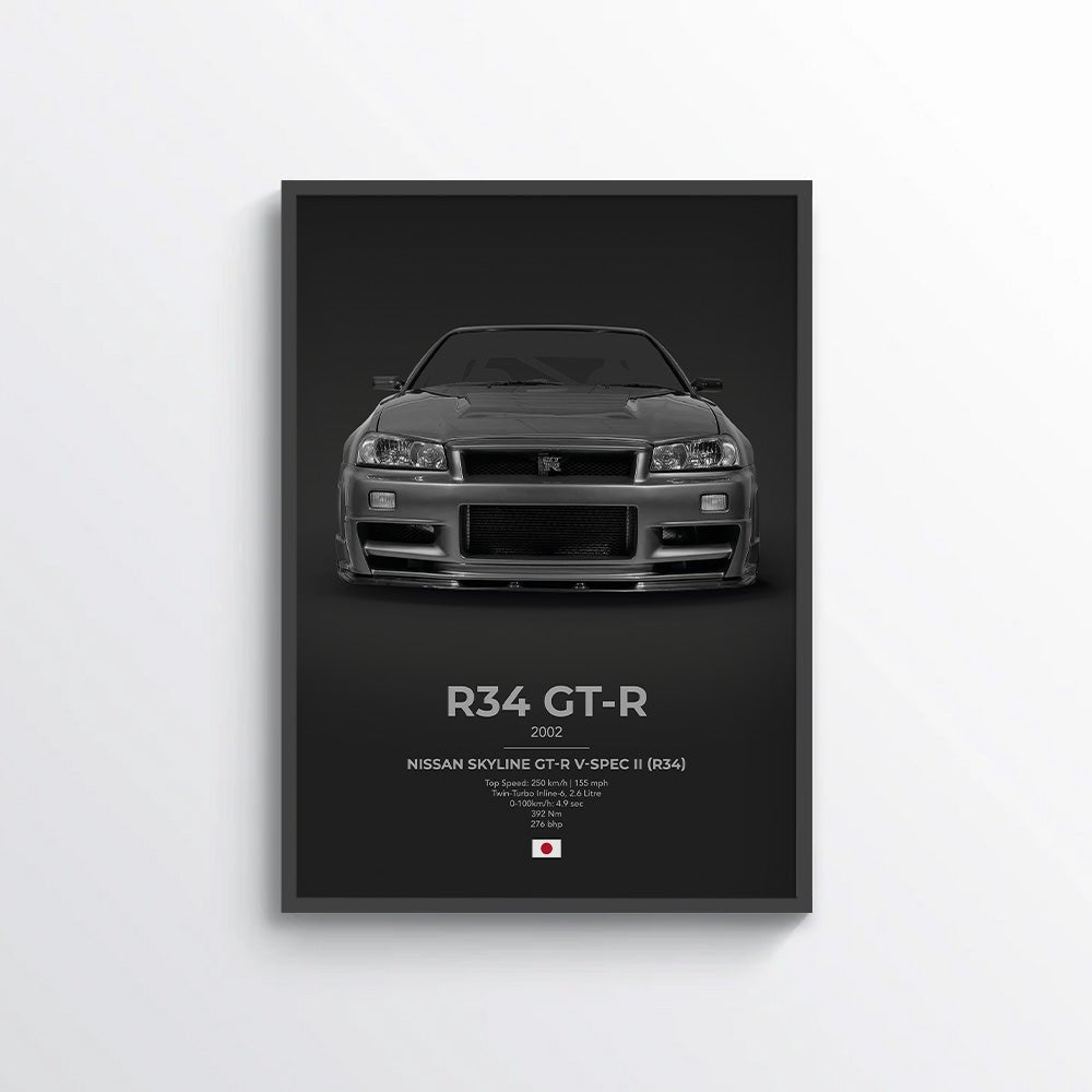 Nissan Skyline GT - R V - Spec II (R34) Poster - car - artistry