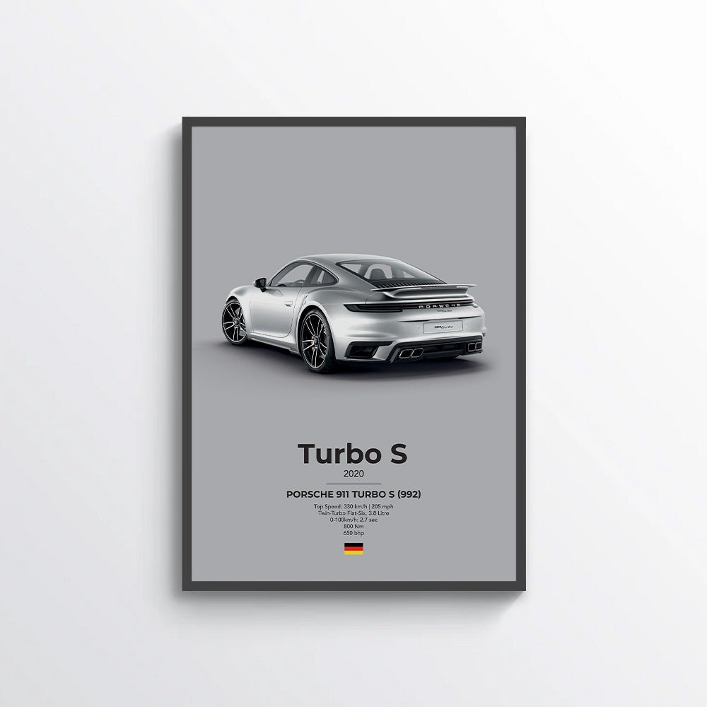 Porsche 911 Turbo S (992) Poster - car - artistry