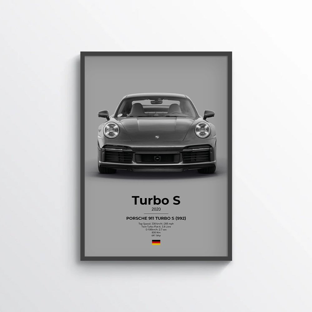 Porsche 911 Turbo S (992) Poster - car - artistry