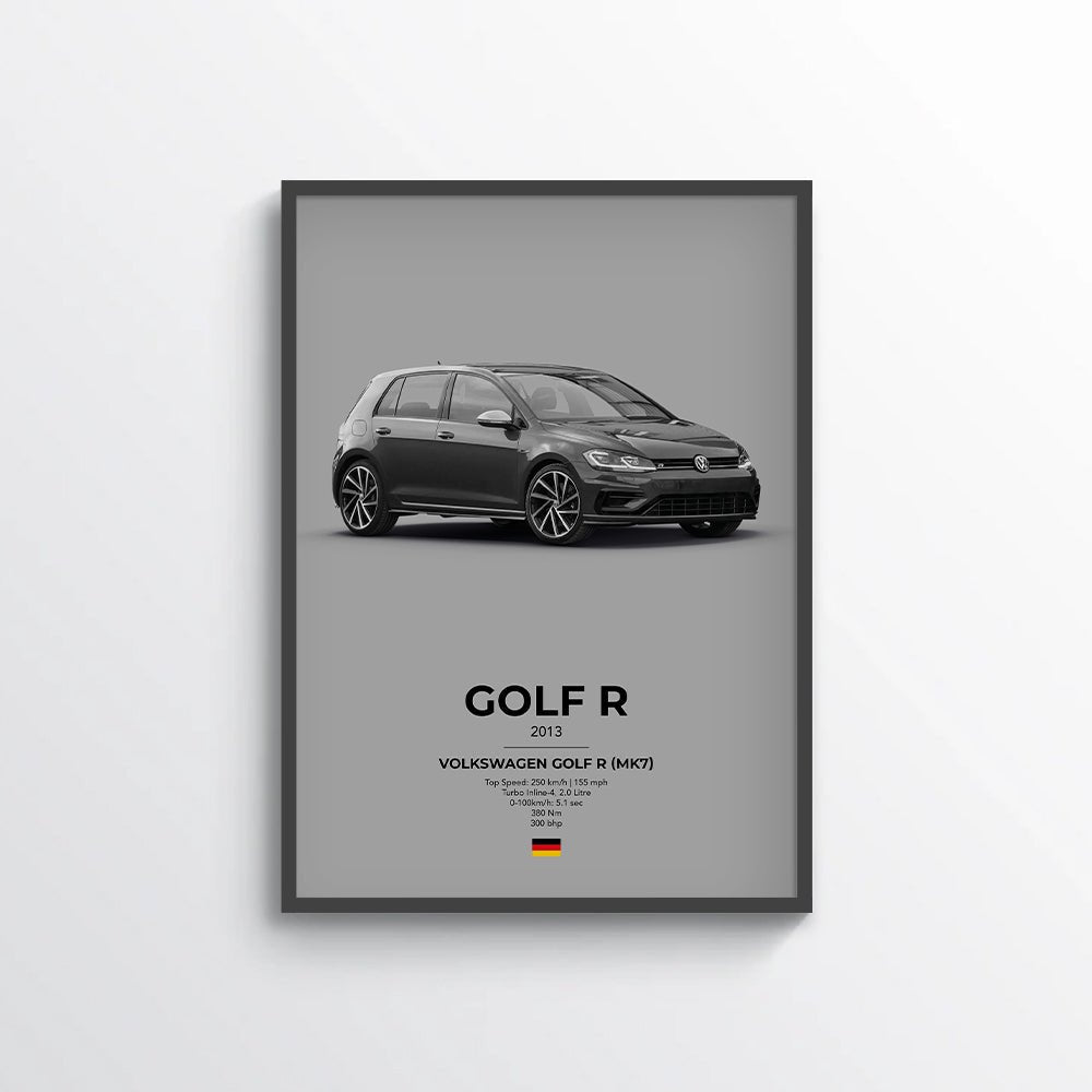 VW Golf R Mk7 Poster - car - artistry